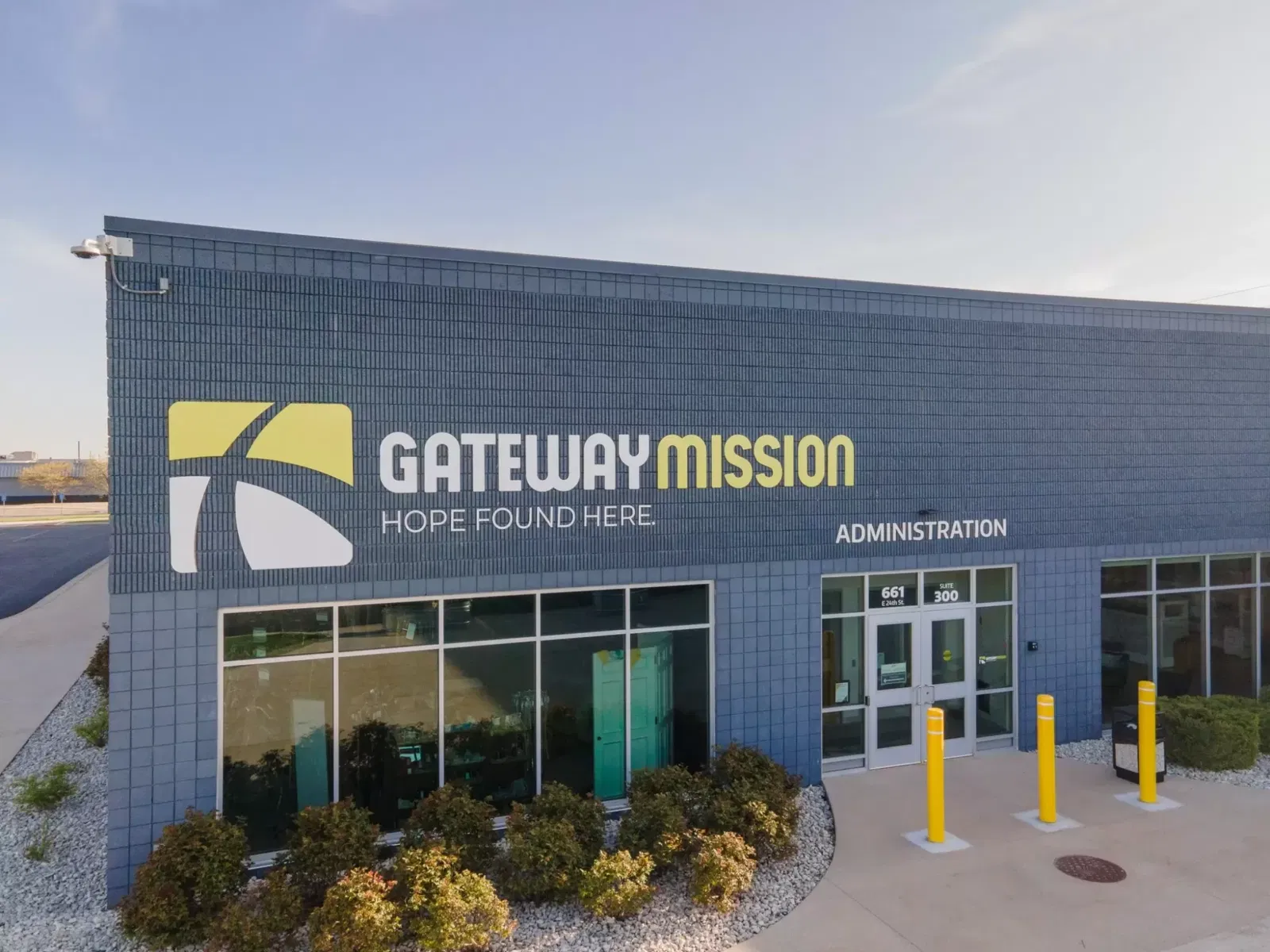 Gateway Mission building drone shot