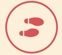 red footprints icon