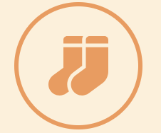 orange socks icon