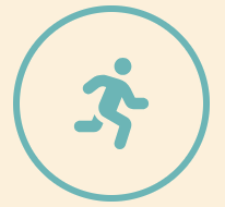 blue running icon